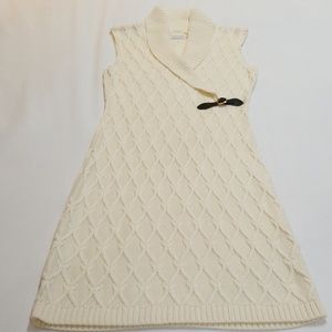 Calvin Klein Sleeveless Cable Knit Sweater Dress